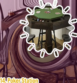 Modern poker table set